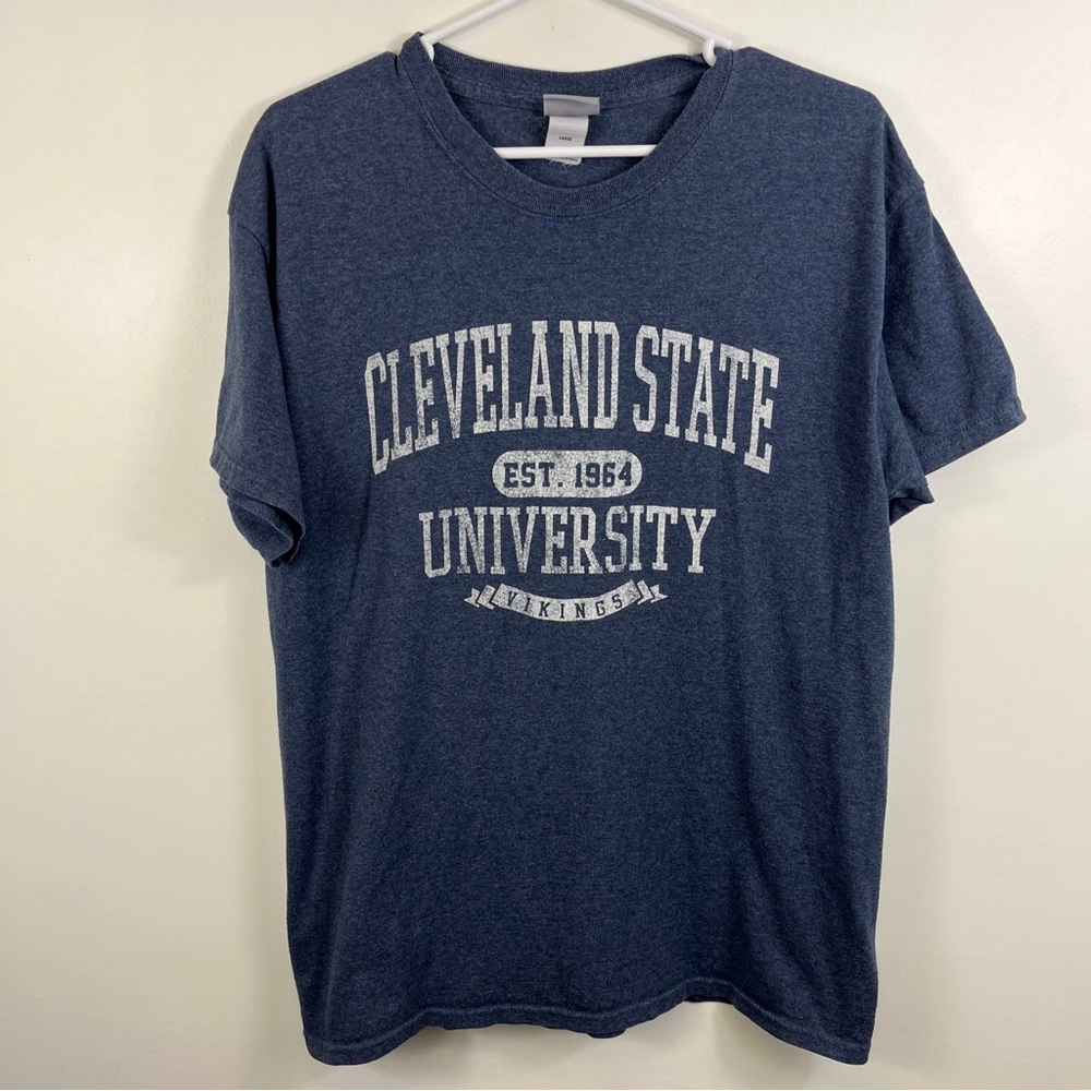 CSU Cleveland State University Vikings T-Shirt Gray Adult Sz Large